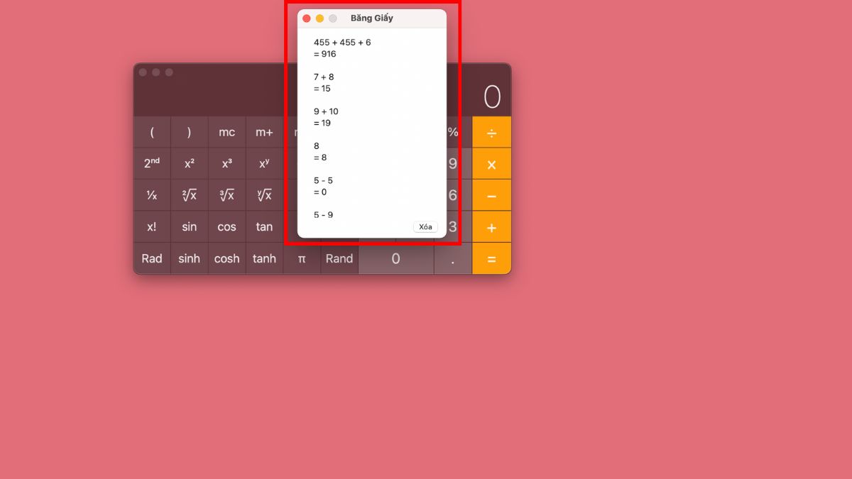 Cách kích hoạt Paper Tape trong Calculator bước 3