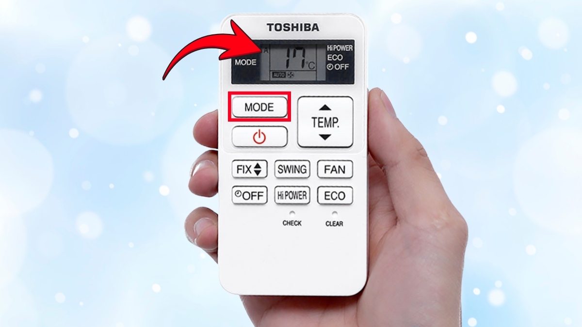 cách sử dụng remote máy lạnh Toshiba để bật chế độ tự động