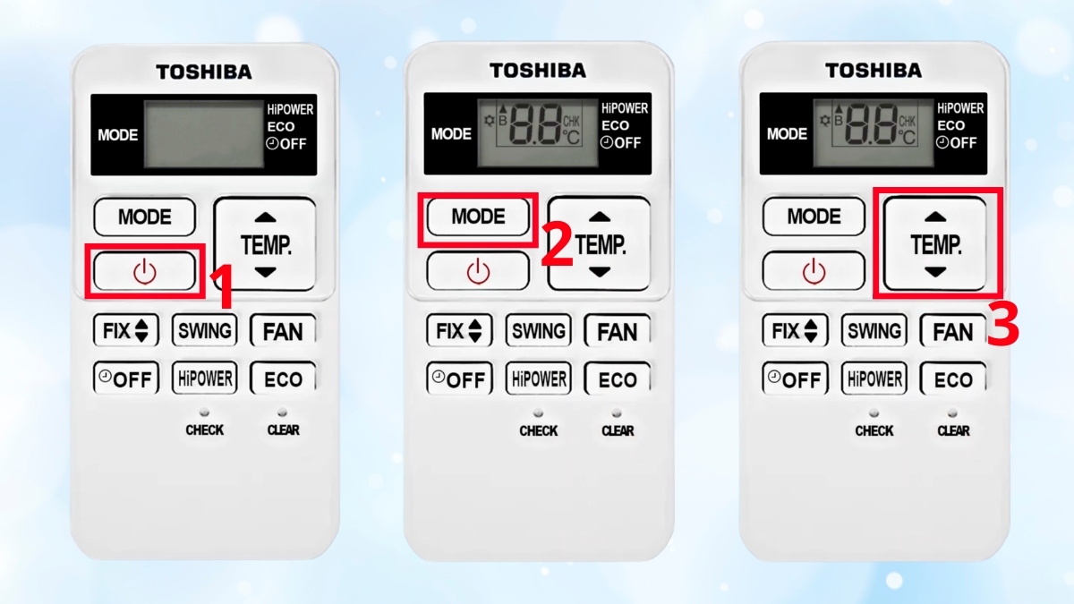 Cách điều chỉnh nhiệt độ remote máy lạnh Toshiba