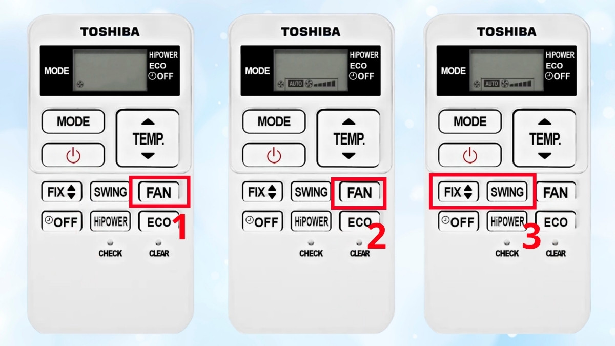 cách sử dụng remote máy lạnh toshiba để chỉnh tốc độ quạt