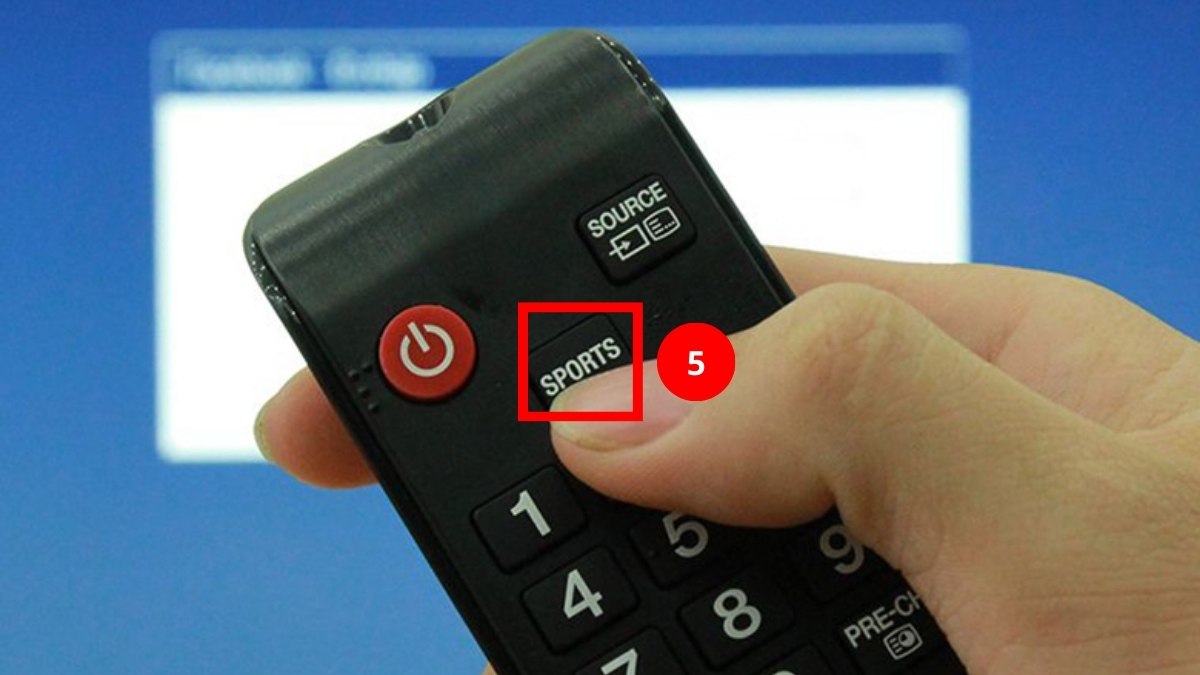 Cách sử dụng remote tivi Samsung đối với nút sports bước 3