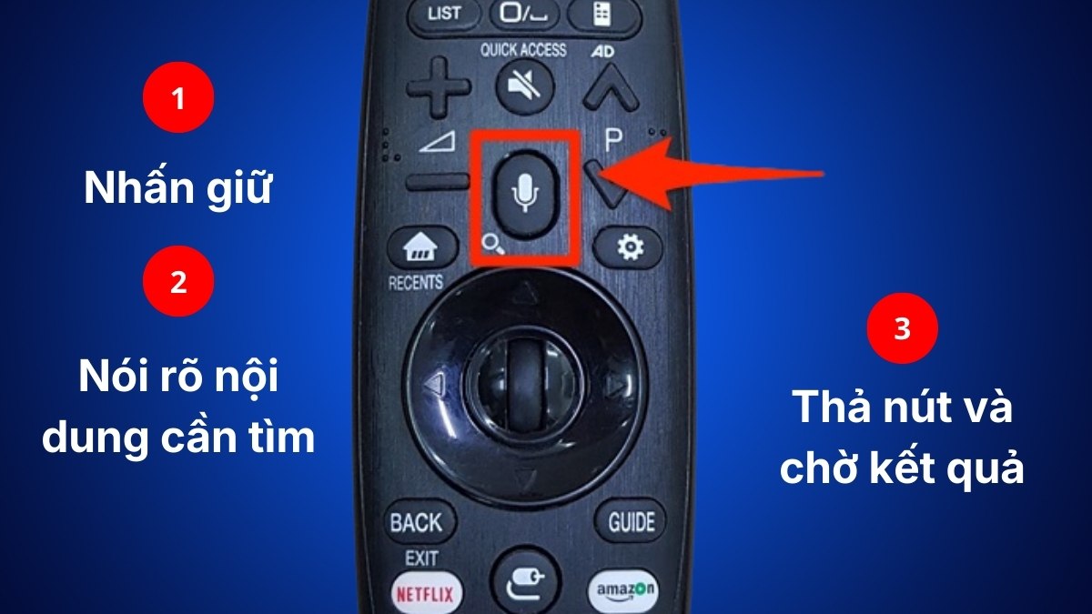 Cách dùng remote Samsung để tìm kiếm bằng giọng nói