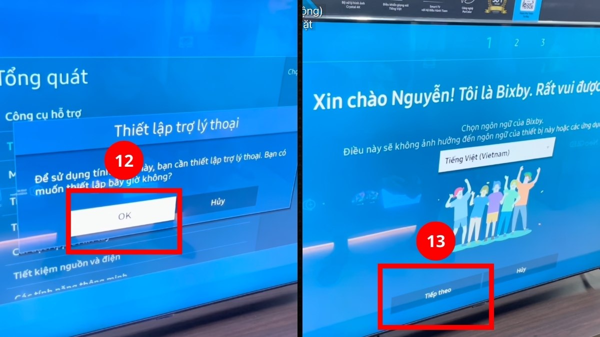 Cách dùng remote Samsung để tìm kiếm bằng giọng nói bước 3 tiếp theo