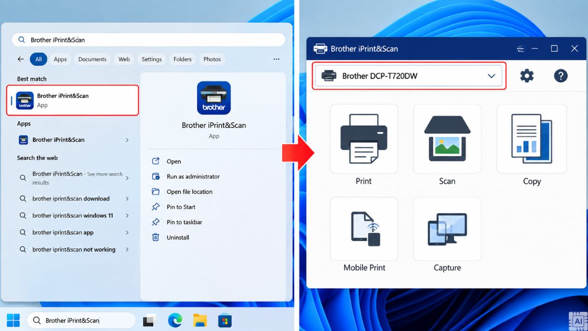 Cách scan bằng máy in Brother bước 2
