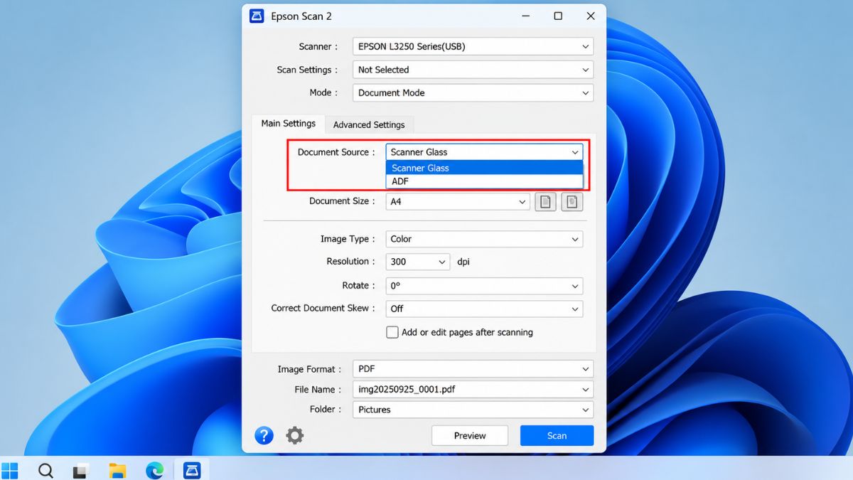 Cách scan bằng máy in Epson bước 2