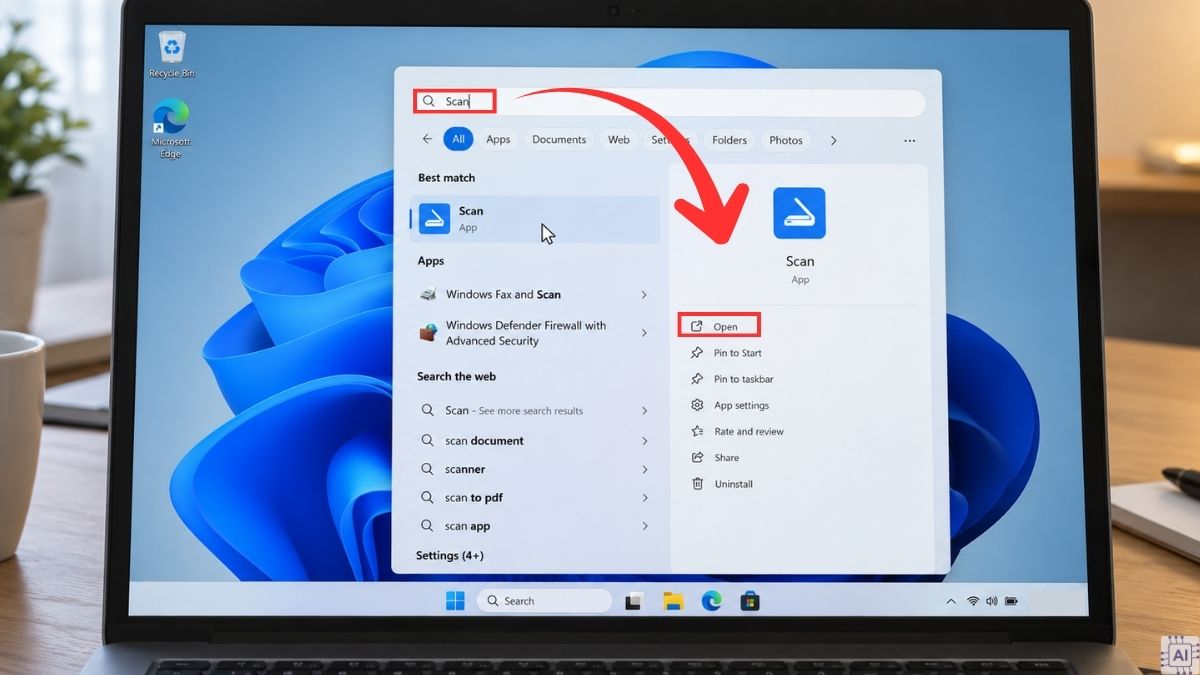 Cách scan tài liệu bằng máy in qua máy tính Windows bước 2