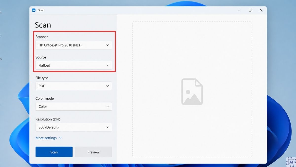 Cách scan tài liệu bằng máy in qua máy tính Windows bước 3