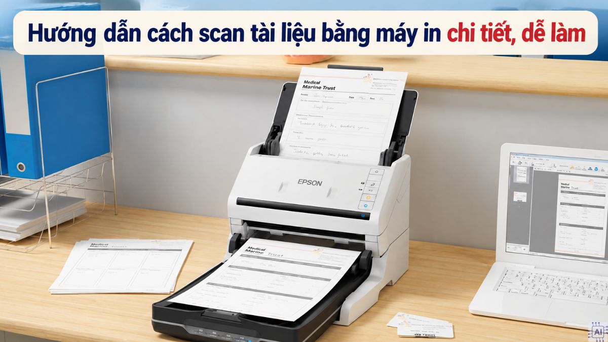 Hướng dẫn cách scan tài liệu bằng máy in chi tiết, dễ làm