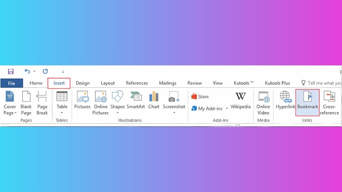Cách tạo liên kết trong Word đến vị trí bất kỳ ở cùng file bước 1
