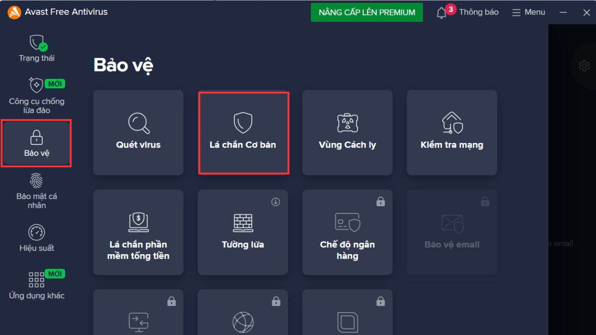 Cách tắt Avast Free Antivirus tạm thời - bước 1