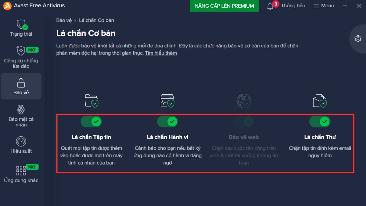 Cách tắt Avast Free Antivirus tạm thời - bước 2