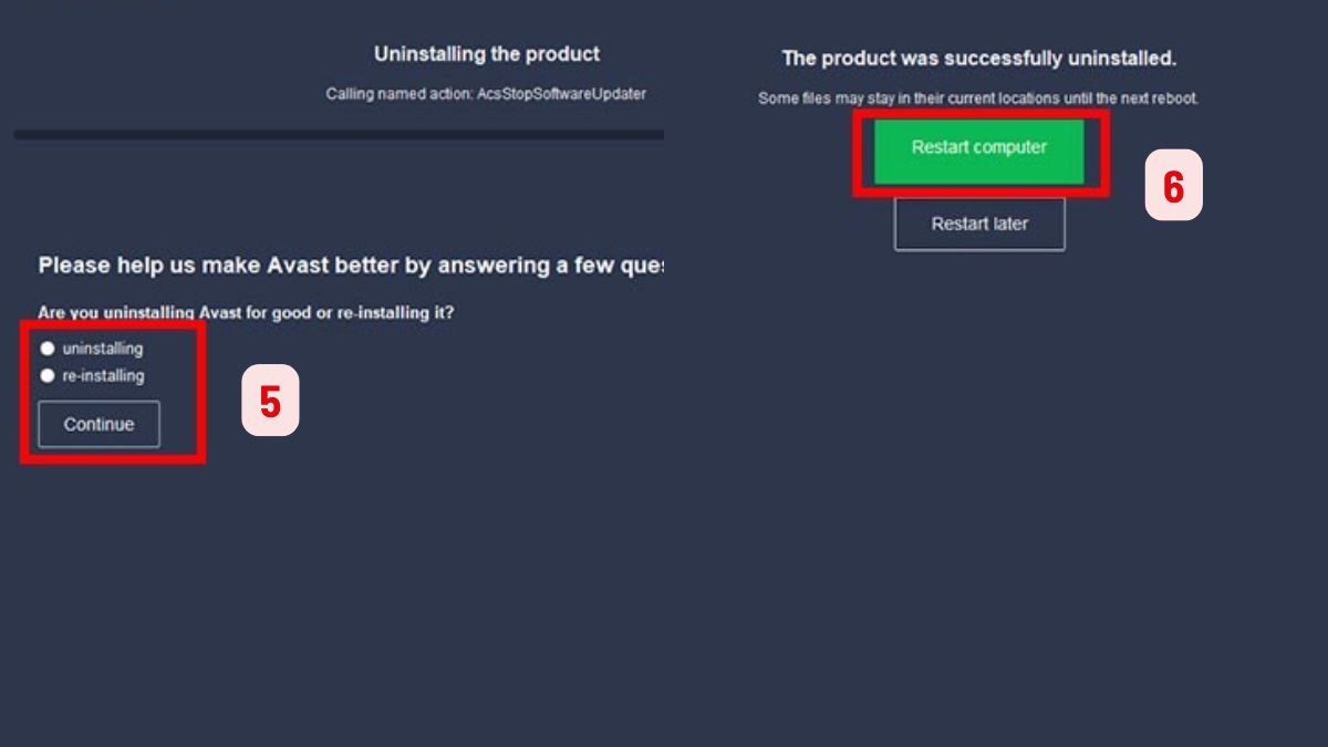 Cách gỡ bỏ Avast Free Antivirus tận gốc - bước 4