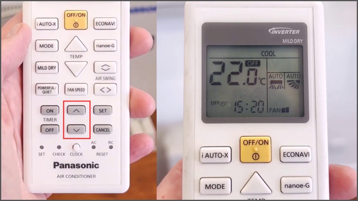 Cách tắt hẹn giờ điều hòa Panasonic bằng hẹn giờ tắt bước 2