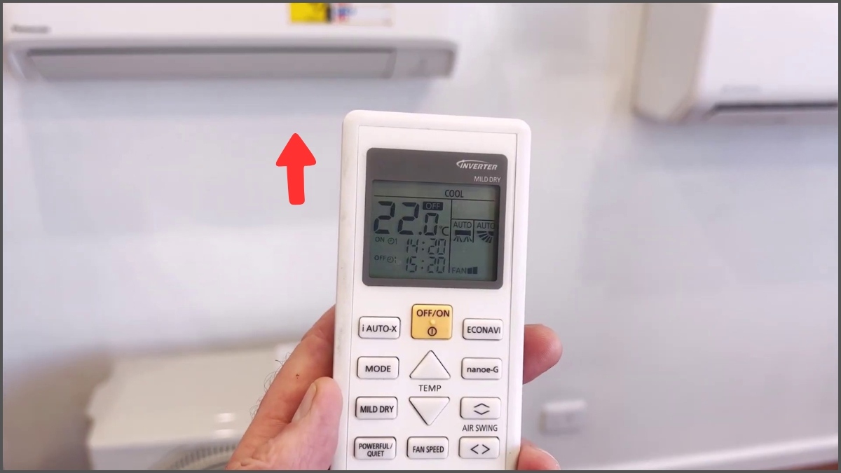 Cách tắt hẹn giờ điều hòa Panasonic bằng tắt chế độ hẹn giờ bước 1