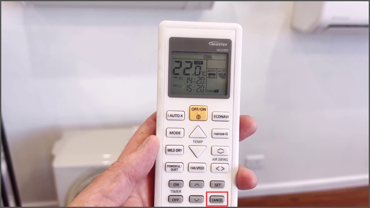 Cách tắt hẹn giờ điều hòa Panasonic bằng tắt chế độ hẹn giờ bước 2