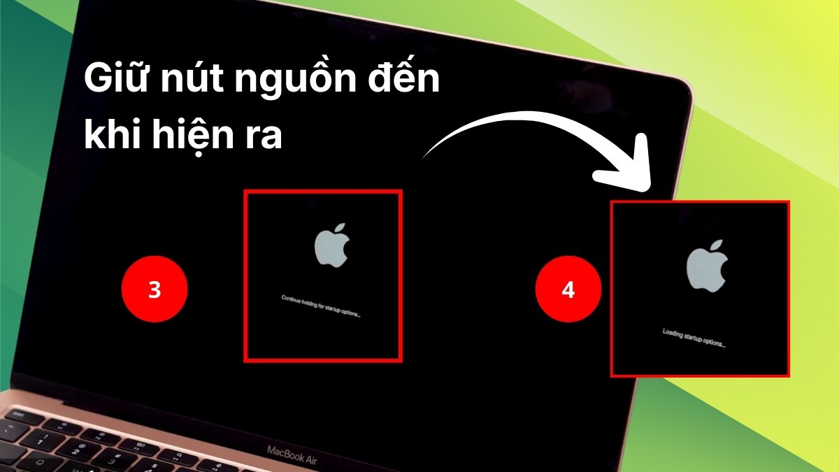 Cách bật lại chức năng SIP trên Macbook bước 1 tiếp theo