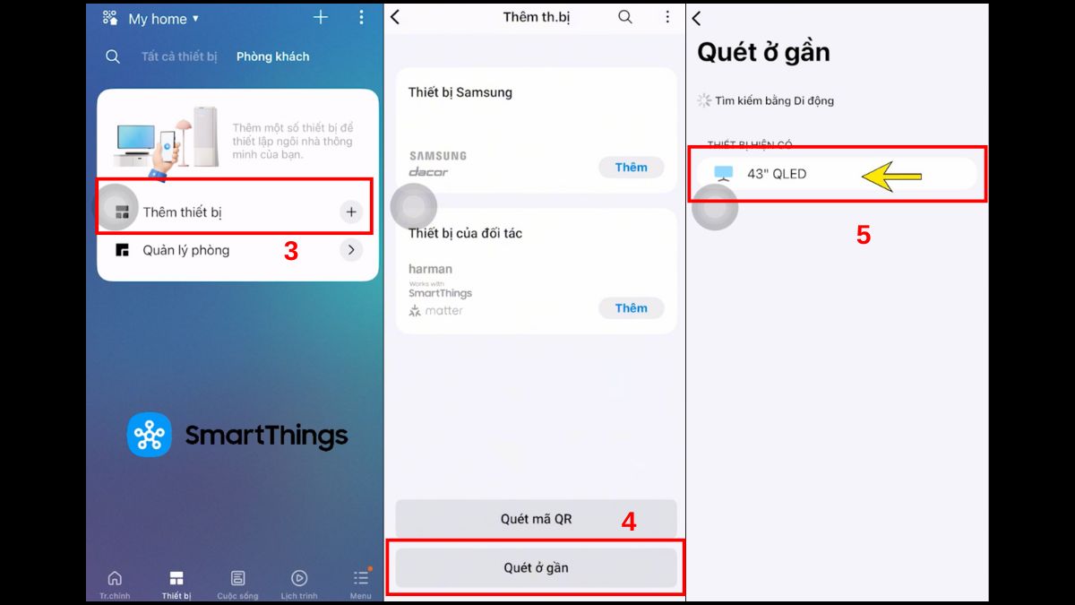 Cách mở tivi Samsung không cần điều khiển bằng ứng dụng bước 2