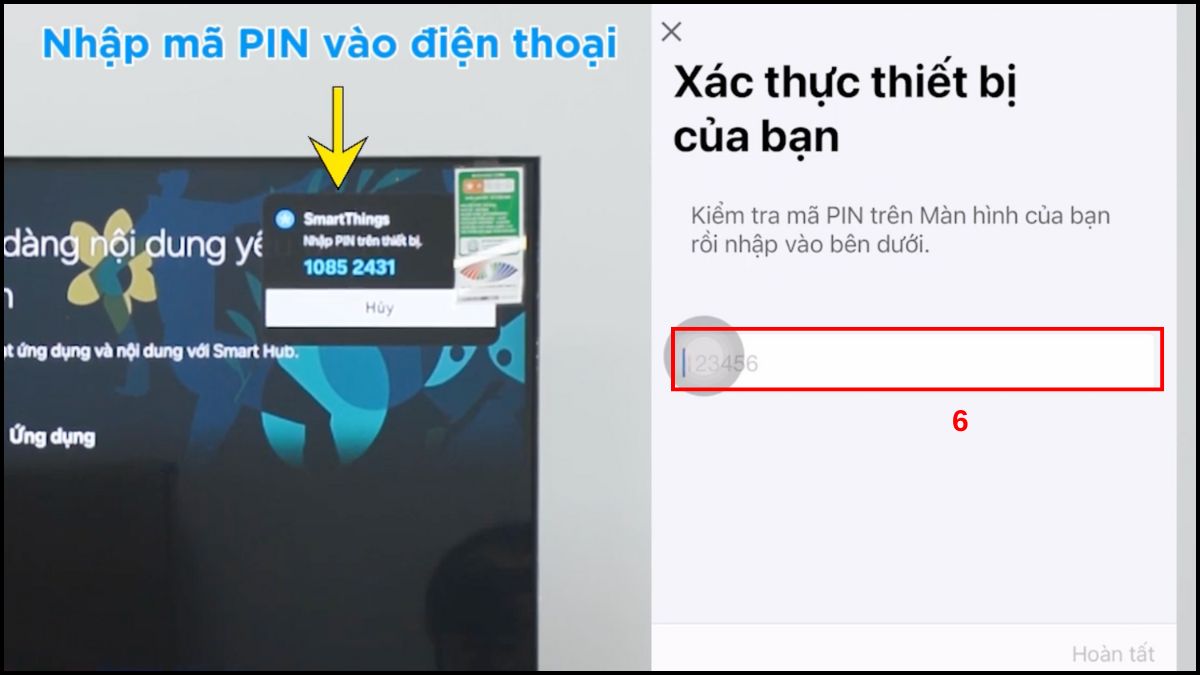 Cách mở tivi Samsung không cần điều khiển bằng ứng dụng bước 2 tiếp theo