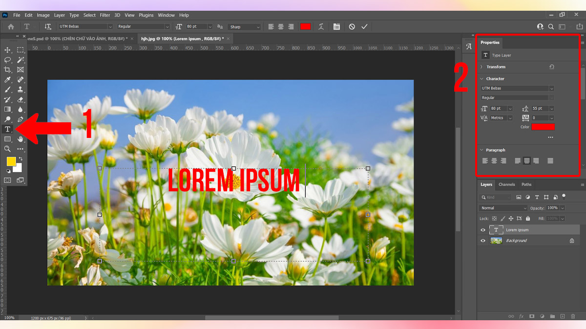 cách thêm chữ vào ảnh trên máy tính bằng phần mềm Photoshop