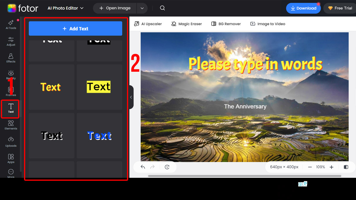 Hướng dẫn cách thêm chữ vào ảnh trên máy tính bằng Fotor