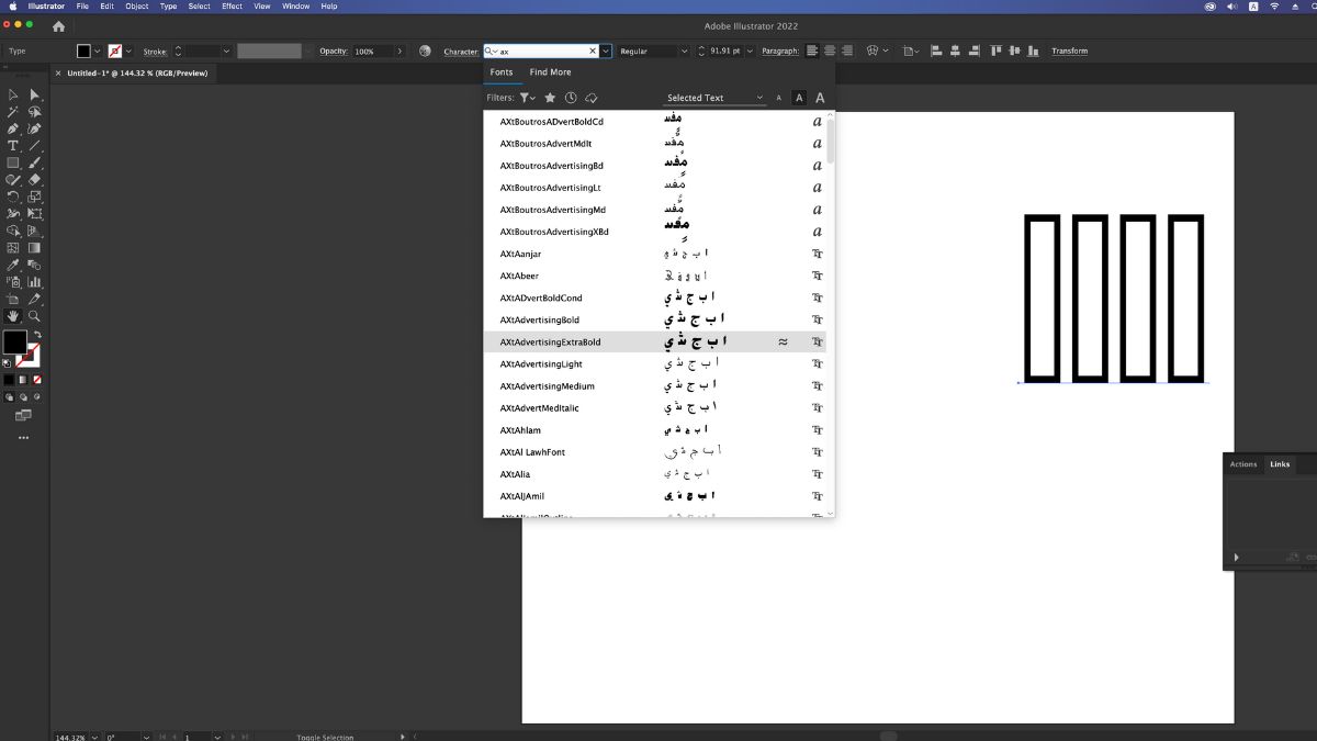 Cách thêm font chữ vào illustrator trên Mac - bước 5