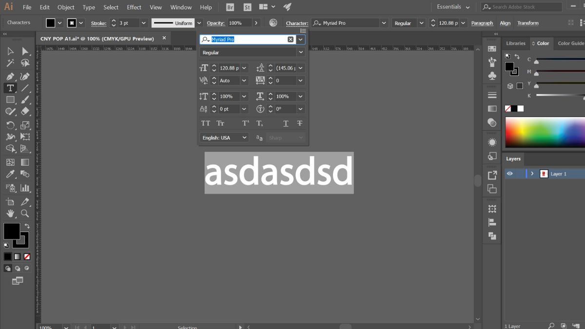 Cách thêm font chữ vào illustrator trên Windows - bước 5