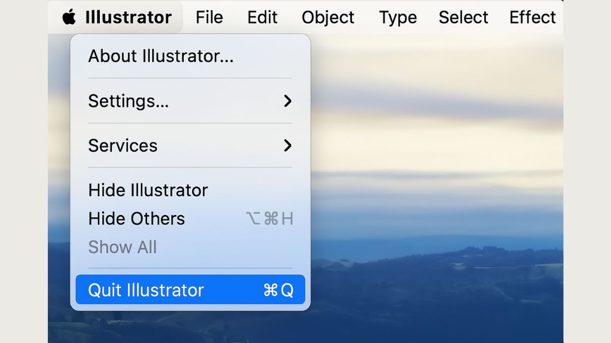 Cách thêm font chữ vào illustrator trên Mac - bước 1