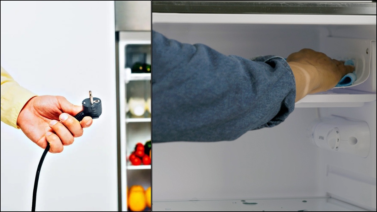 chuẩn bị trước khi thực hiện cách vận chuyển tủ lạnh - Rút điện và xả đá