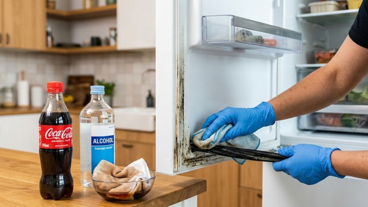 cách vệ sinh gioăng tủ lạnh - làm sạch bằng coca
