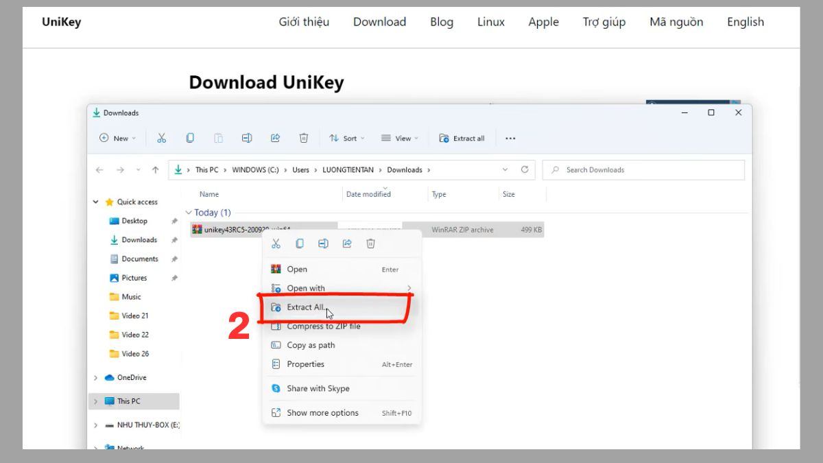cách viết dấu trên máy tính - Cách cài đặt Unikey trên Windows bước 2