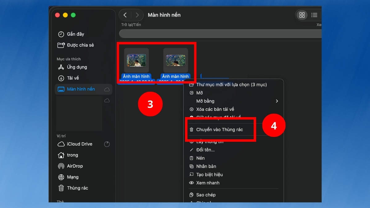 Cách xóa ảnh chụp màn hình trên macOS bước 2