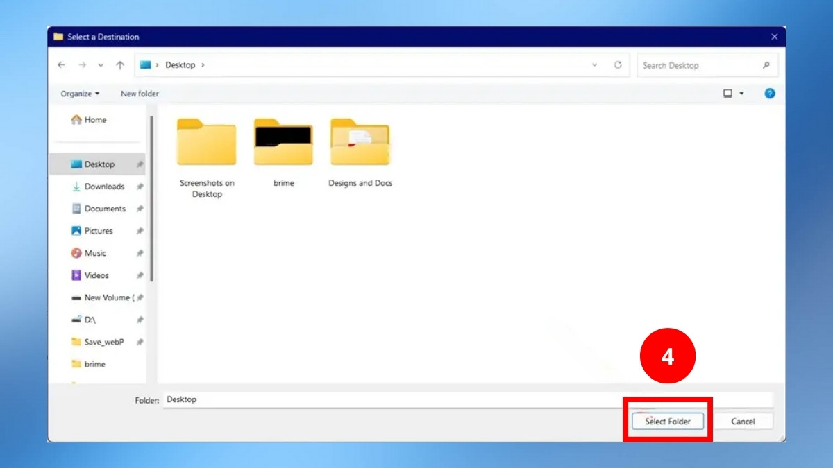 Cách hạn chế ảnh chụp màn hình bị lưu lung tung bước 2