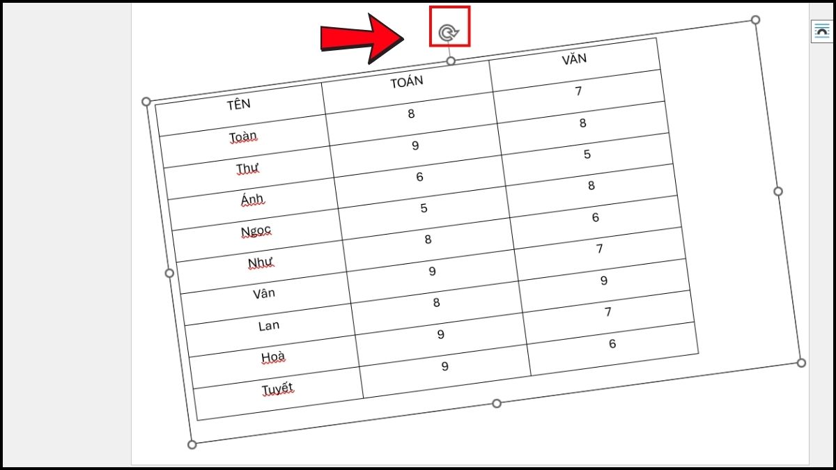 cách xoay ngang bảng trong Word bằng text box bước 3
