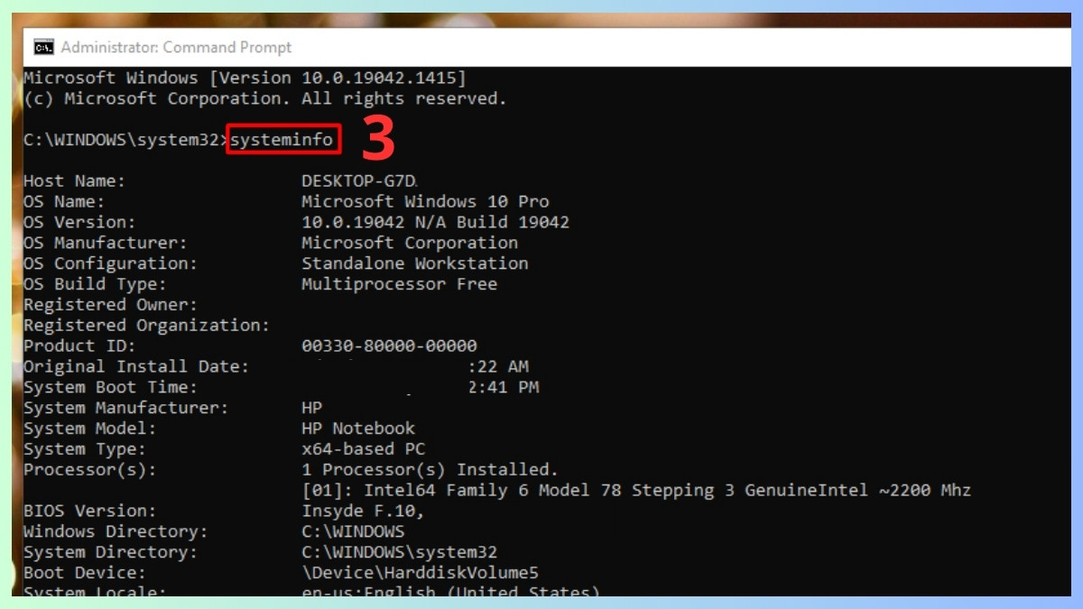 Sử dụng Command Prompt bước 3