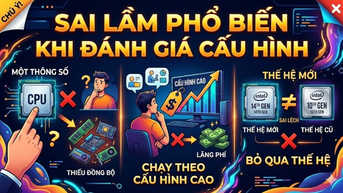 Sai lầm phổ biến khi đánh giá cấu hình