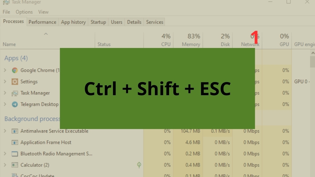 cách xem cấu hình là gì bằng task manager bước 1