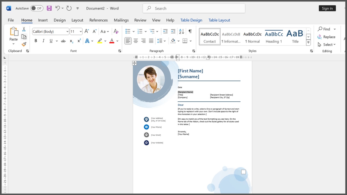 Cỡ chữ chuẩn trong Word cho bài viết, CV