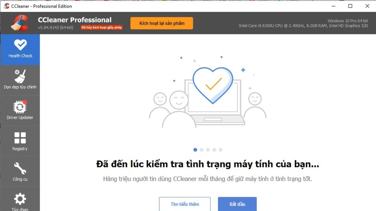 Tắt ứng dụng khởi động cùng Windows - bước 1