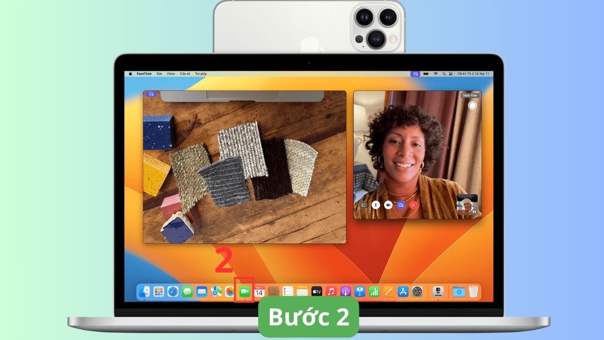 Khi dùng iPhone làm webcam qua Continuity Camera bước 2