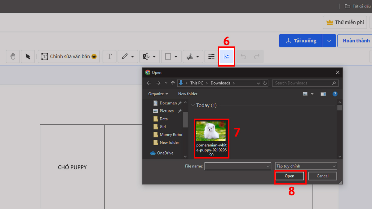 Cách chèn ảnh vào PDF bằng smallpdf bước 2