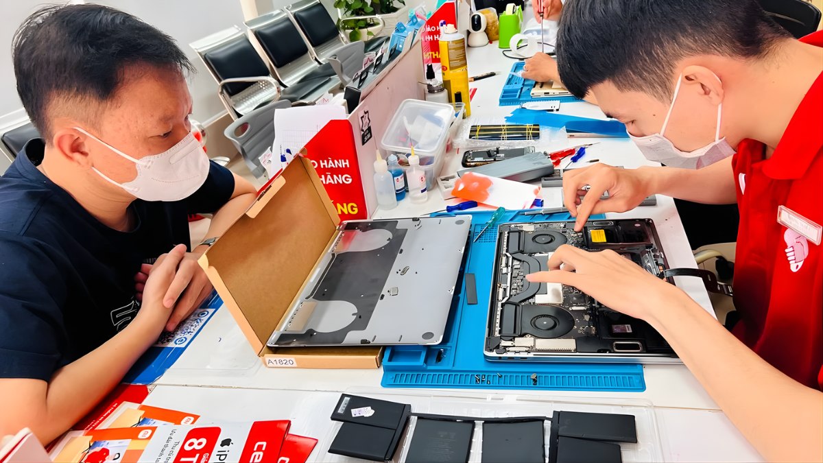 Mang máy đến cửa hàng