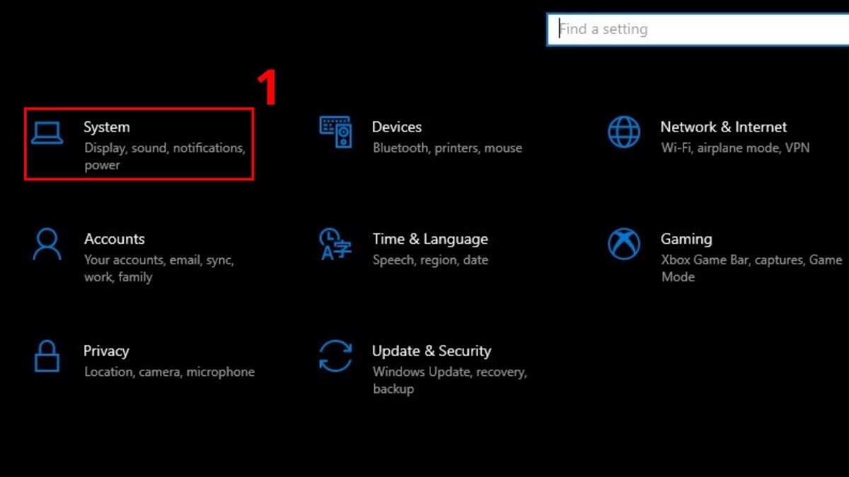 Điều chỉnh tần số quét màn hình - bước 1