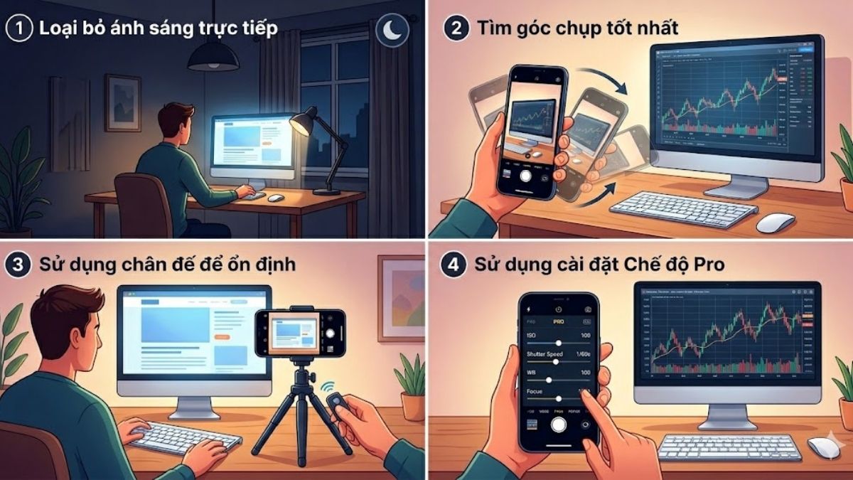 Mẹo chụp màn hình máy tính rõ đẹp bằng điện thoại