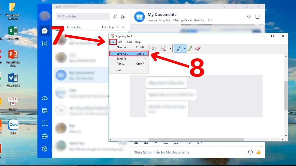 chụp màn hình Zalo trên máy tính bằng snipping tool bước 5