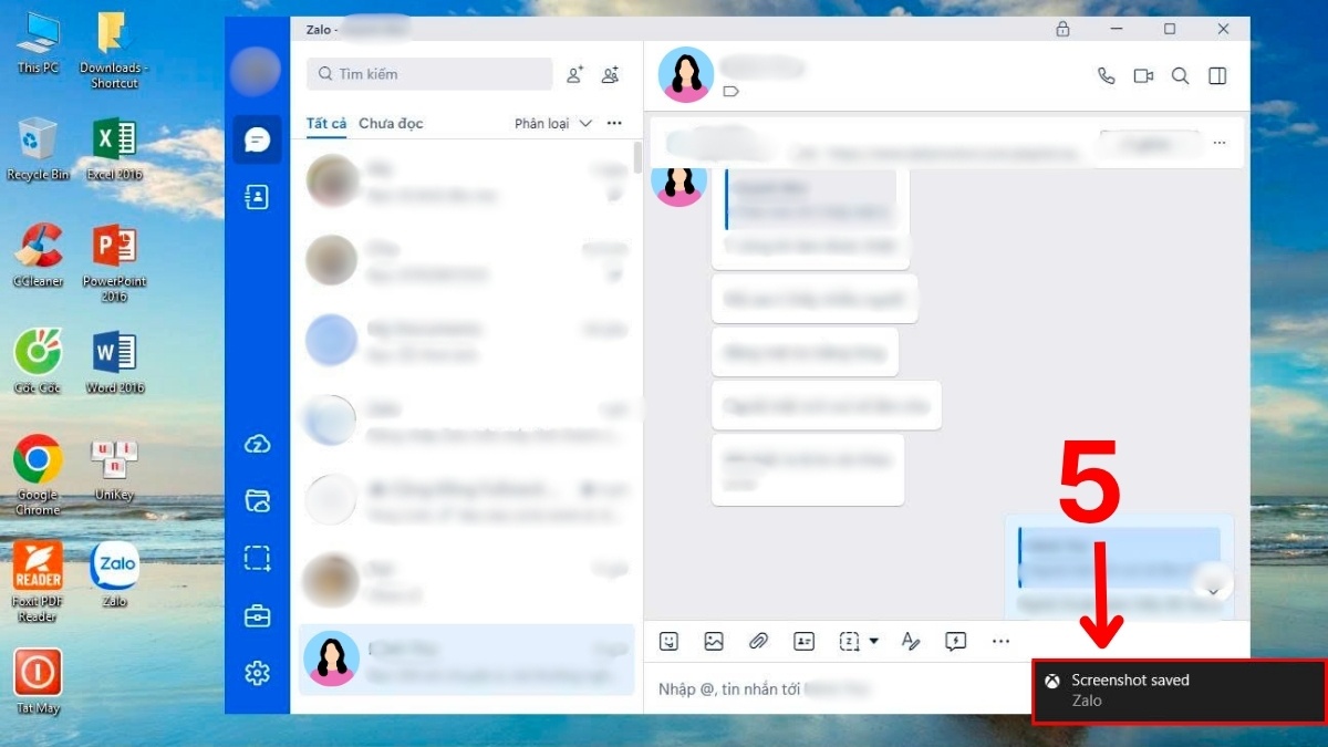 chụp màn hình Zalo trên máy tính bằng game bar bước 3