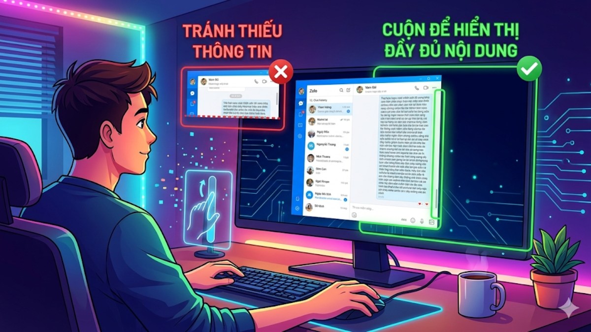Những lưu ý quan trọng khi chụp màn hình Zalo