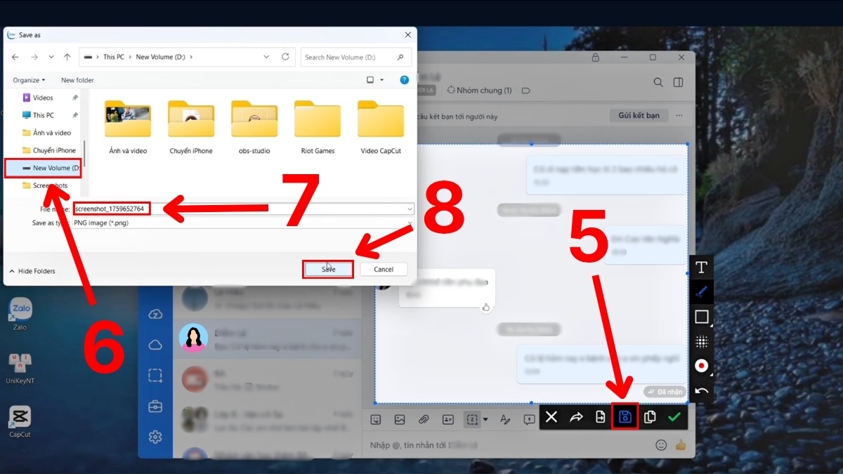 cách chụp màn hình Zalo trên máy tính bằng tổ hợp phím bước 4