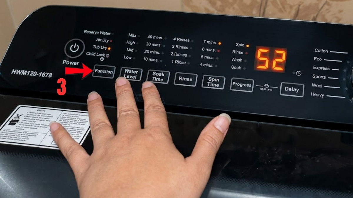 Hướng dẫn sử dụng chức năng sấy thùng đúng cách bước 3