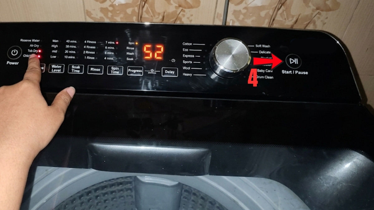 Hướng dẫn sử dụng chức năng sấy thùng đúng cách bước 4