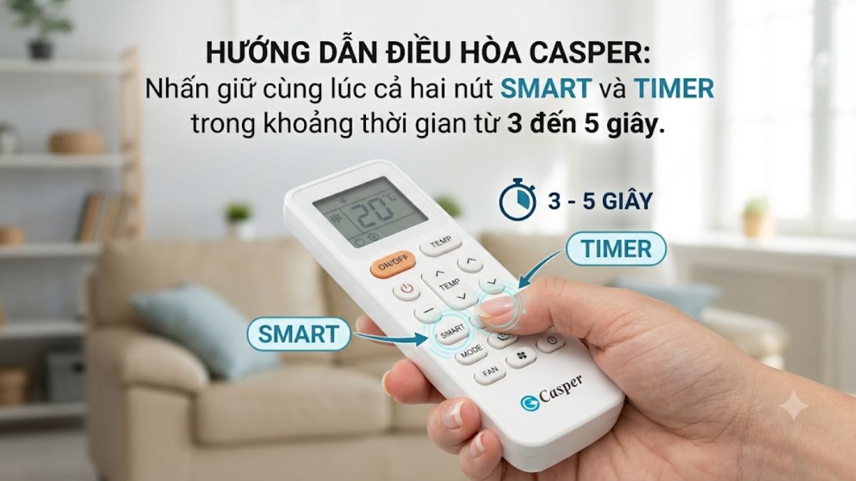 chuyển độ F sang độ C điều hòa Casper với các dòng từ 2019 - 2020